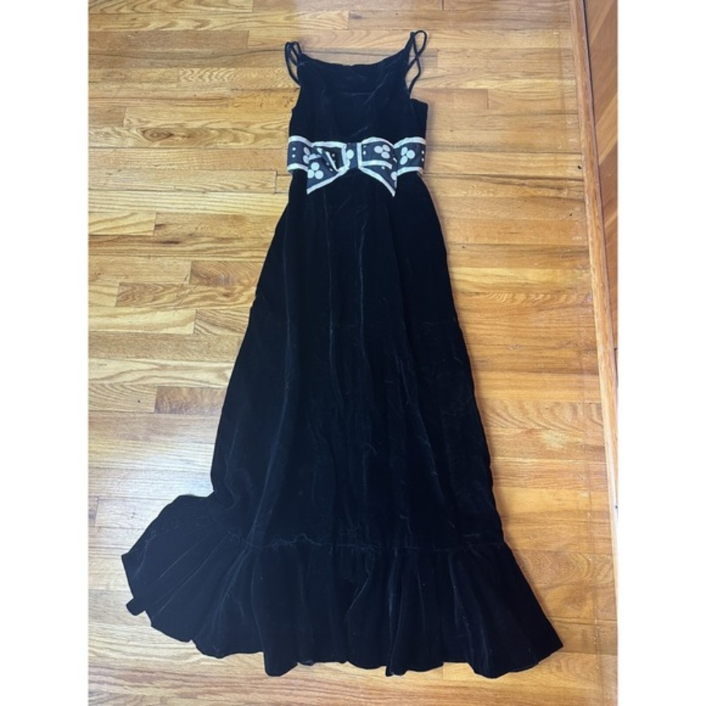 Vintage Sandine Originals New York Dress 1960s Velour Maxi Dress Size 9‎